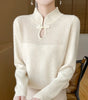 Wool Sweater with High Collar for Women