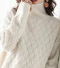 Oversized Twisted Long Sleeve Turtleneck Sweater for Women