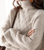 Oversized Twisted Long Sleeve Turtleneck Sweater for Women