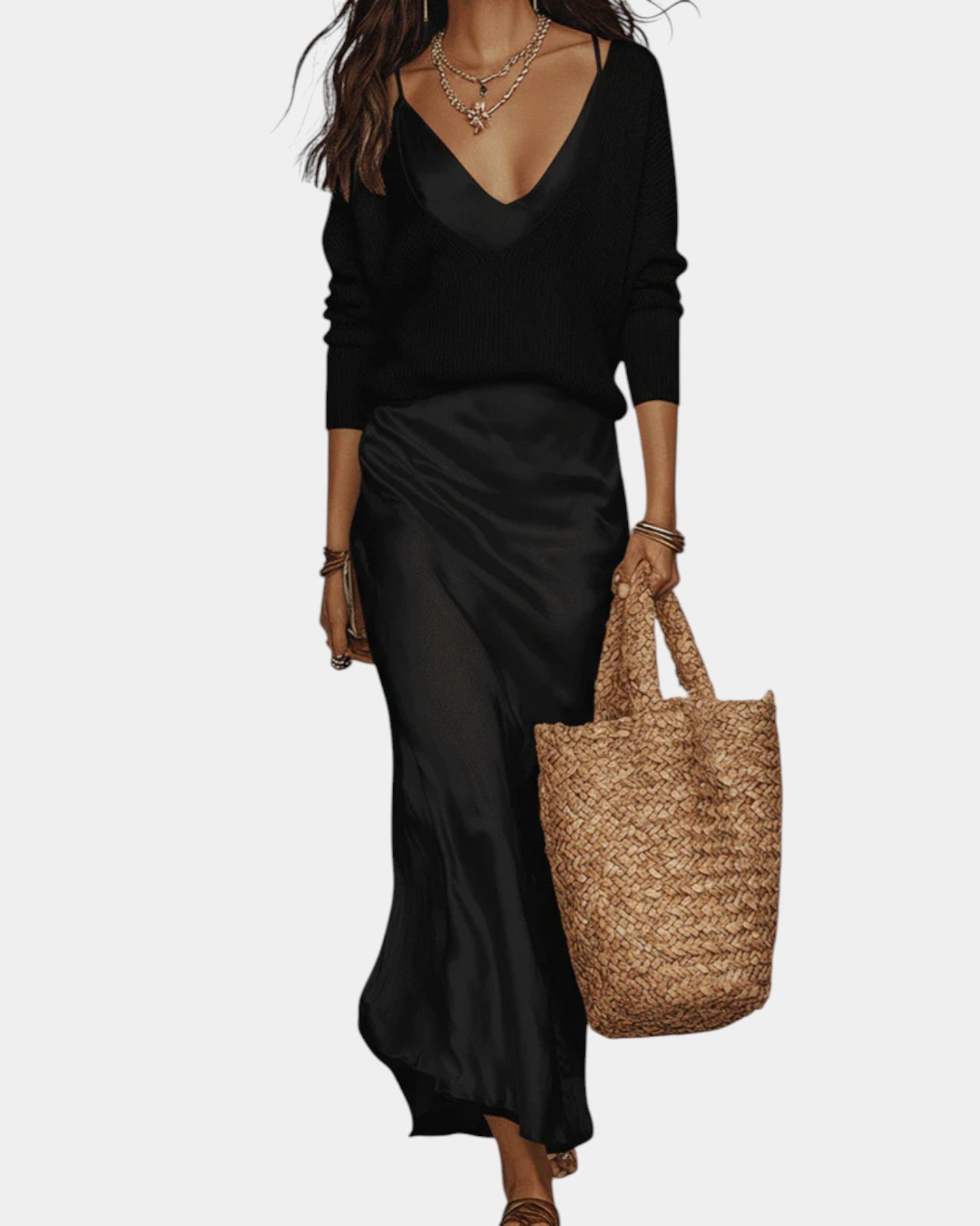 Satin Sweater and Dress Set for Women | Ideal for Everyday Wear