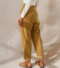 High Waist Corduroy Carrot Cut Pants for Women