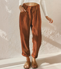 High Waist Corduroy Carrot Cut Pants for Women