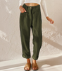 High Waist Corduroy Carrot Cut Pants for Women