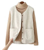 Sherpa Fleece Sleeveless Vest with Sheepskin Effect for Women