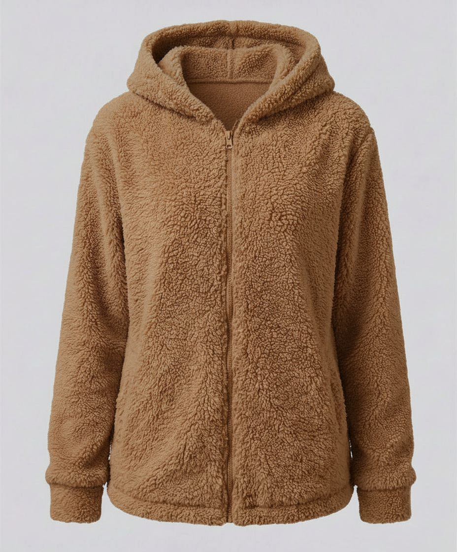 Women's Teddy Fleece Hoodie Jacket