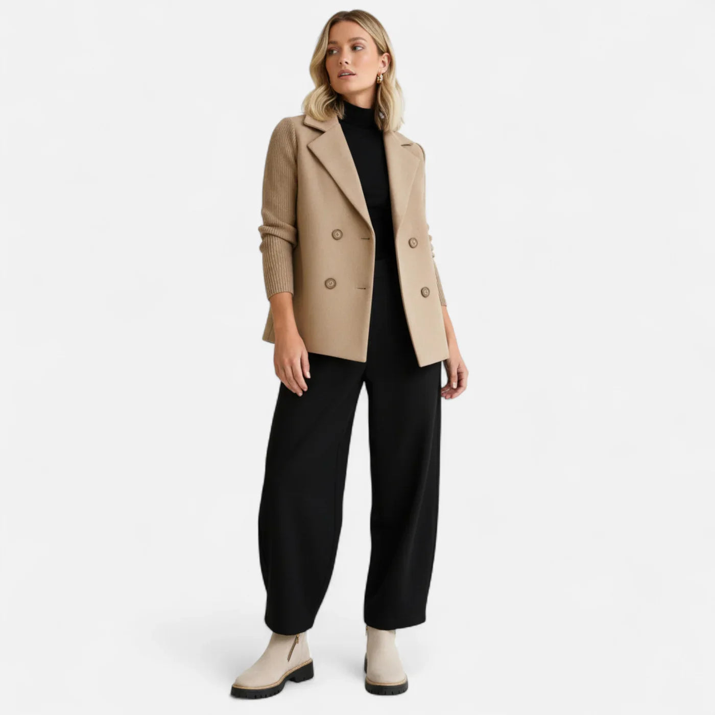 Short boots with lug sole for women