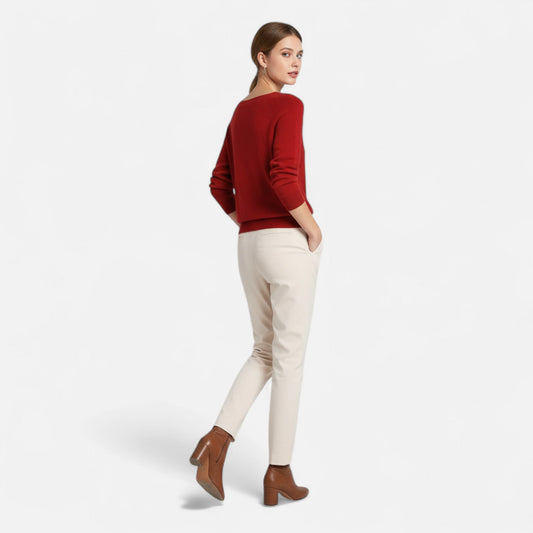 Merino Wool Round Neck Sweater for Women
