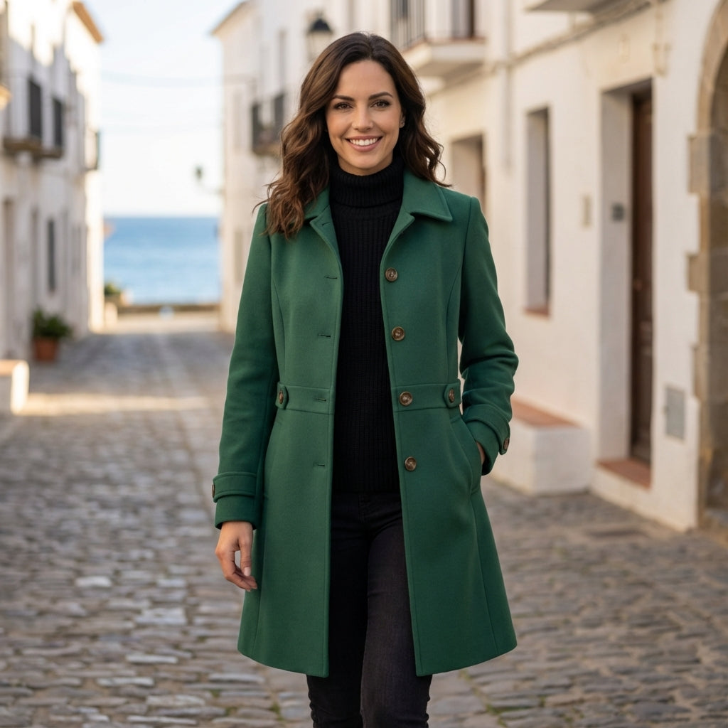 Elegant Mid-Length Coat for Women