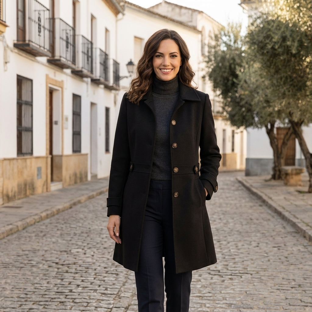 Elegant Mid-Length Coat for Women