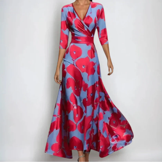 Printed long dress for women