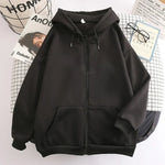 Zipped Hooded Sweatshirt for Women