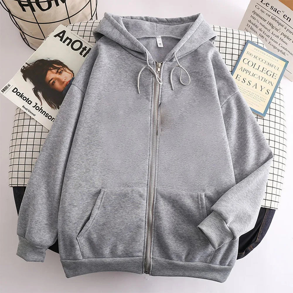 Zipped Hooded Sweatshirt for Women