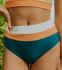 High-Waisted Colorblock Bikini Set for Women