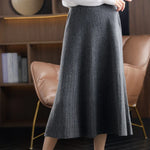 Pleated Skirt in Pure Wool for Women