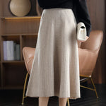 Pleated Skirt in Pure Wool for Women