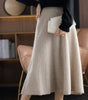 Pleated Skirt in Pure Wool for Women