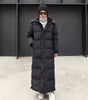 Long Padded Jacket with Hood for Women