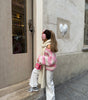 Striped Chunky Knit Long Sleeve Round Neck Sweater for Women