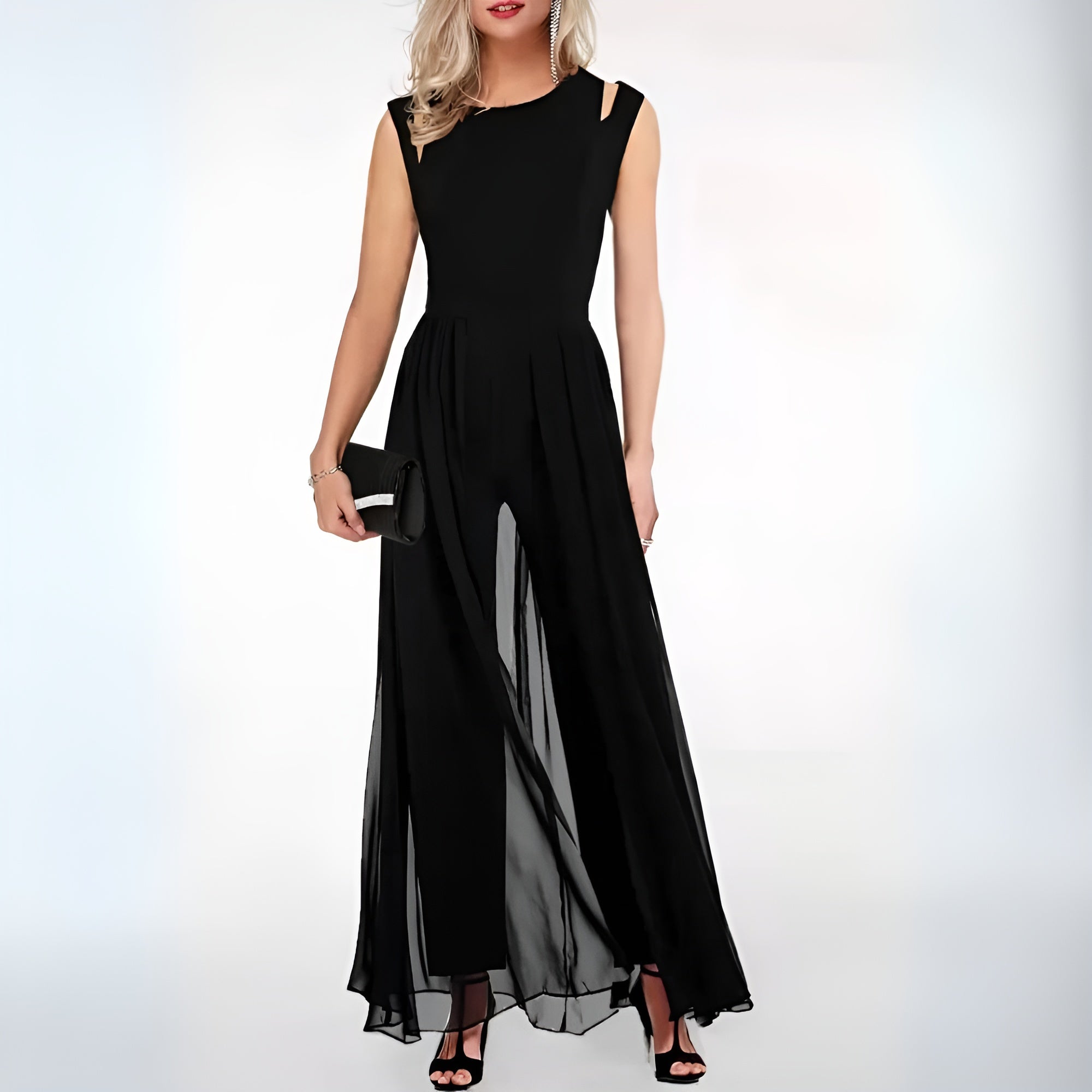 Wide Jumpsuit with Elegant Details for Women