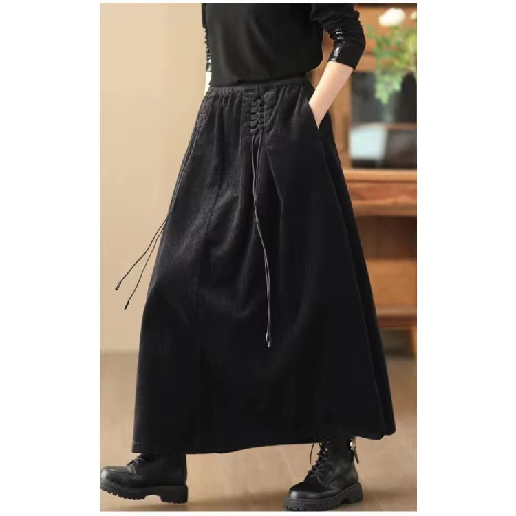 Corduroy Maxi Skirt for Women