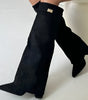 Women's Block Heel Knee-High Suede Boots