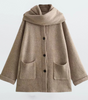 Short knitted coat with scarf for Women