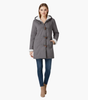 Plus Size Coat for Women with Pockets and Buckle Closure