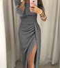 Shiny Off-Shoulder Midi Dress for Women | Perfect for Going Out