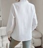Long-sleeve high-neck blouse for women