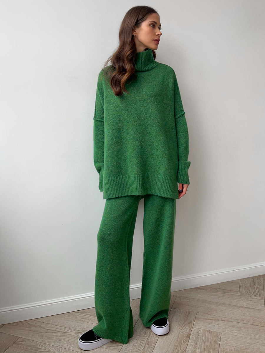 Turtleneck sweater set with pants for women