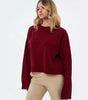 Oversized Ribbed High Neck Sweater for Women