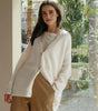 Oversized Women's Cardigan with Long Sleeves and V-Neck with Buttons  
