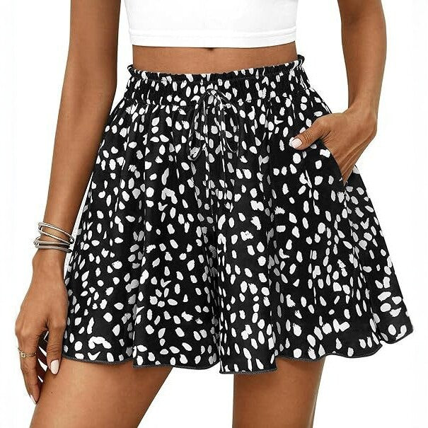 Short Loose with Polka Dots and Elastic Waist for Women | Ideal for Summer