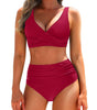 High-Waisted Bikini with Fitted Top for Women