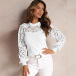 Long Sleeve Sweater with Lace for Women
