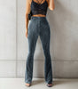 High-Waisted Corduroy Flared Pants for Women