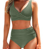 High-Waisted Bikini with Fitted Top for Women