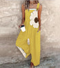 Printed Overalls with Adjustable Straps for Women