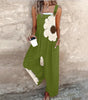 Printed Overalls with Adjustable Straps for Women
