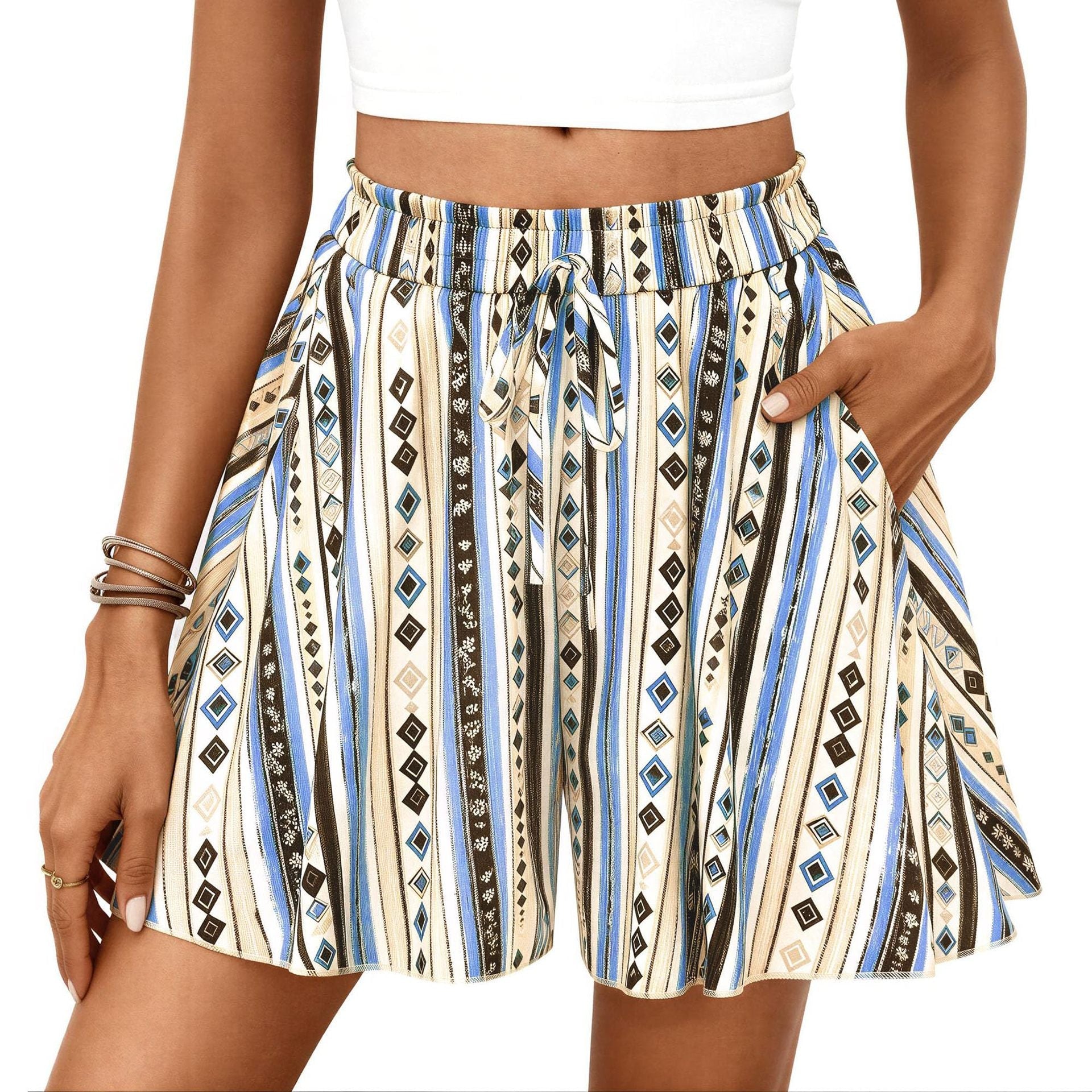 Short Loose with Polka Dots and Elastic Waist for Women | Ideal for Summer