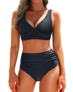 High-Waisted Bikini with Fitted Top for Women