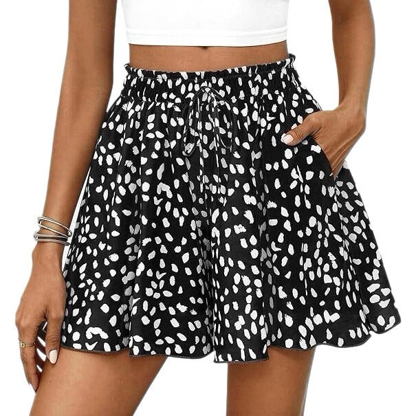 Short Loose with Polka Dots and Elastic Waist for Women | Ideal for Summer