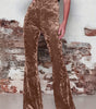 Wide-Leg High-Waisted Shiny Pants for Women