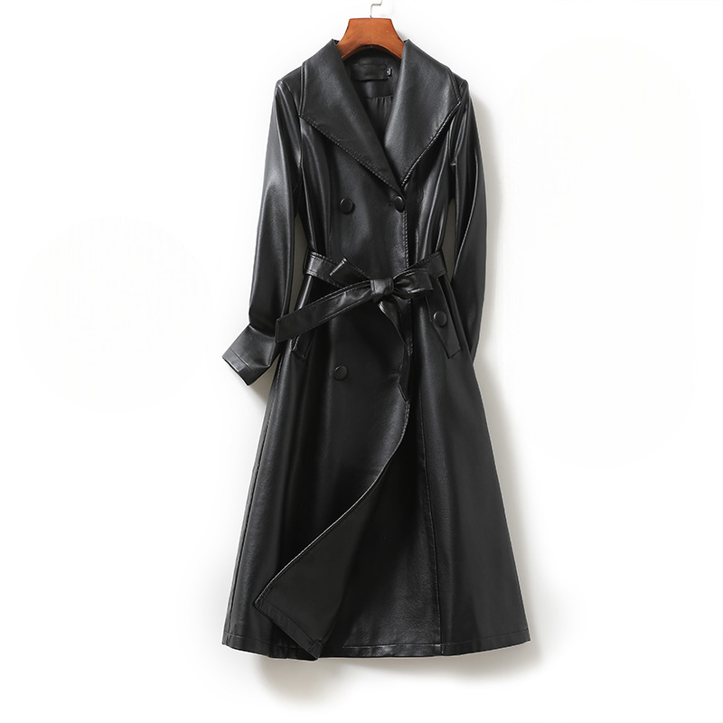 Leather Trench Coat for Women