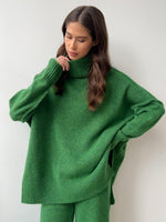 Turtleneck sweater set with pants for women