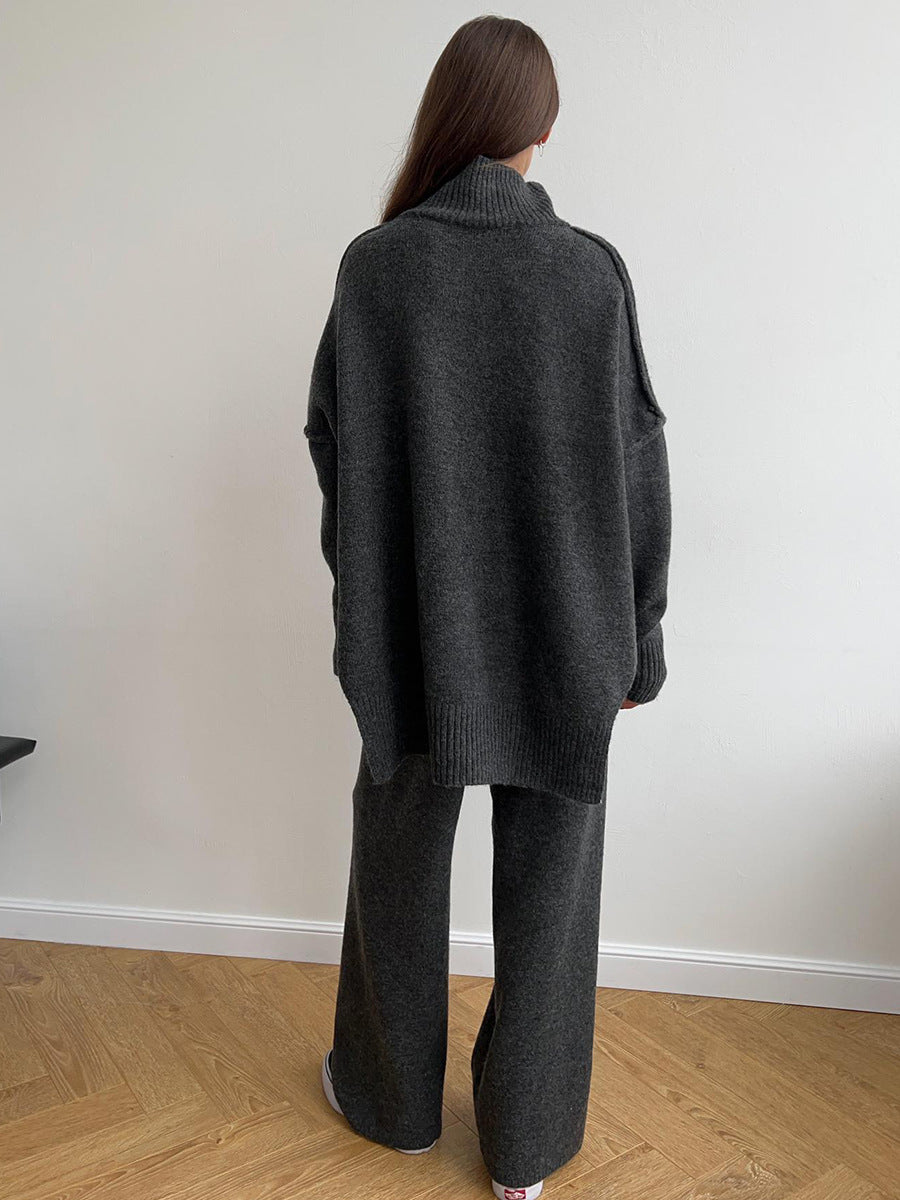 Turtleneck sweater set with pants for women