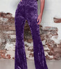 Wide-Leg High-Waisted Shiny Pants for Women