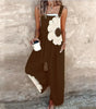 Printed Overalls with Adjustable Straps for Women