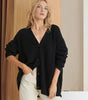 Oversized Women's Cardigan with Long Sleeves and V-Neck with Buttons  