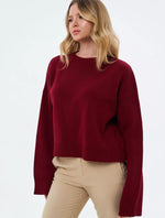 Oversized Ribbed High Neck Sweater for Women